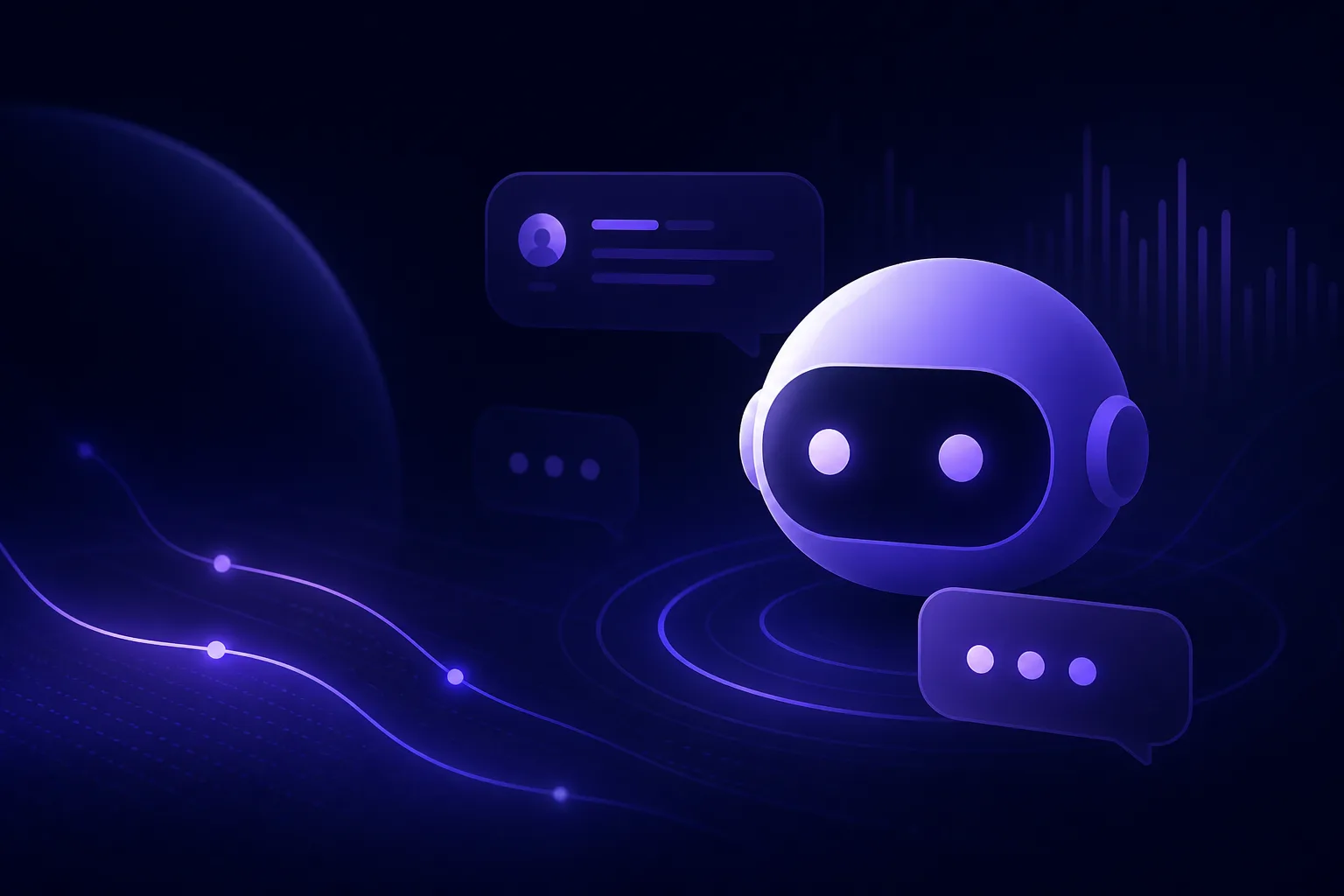 AI chatbot interface demonstrating how to use AI chatbot ROI to increase sales and efficiency on a desktop screen.